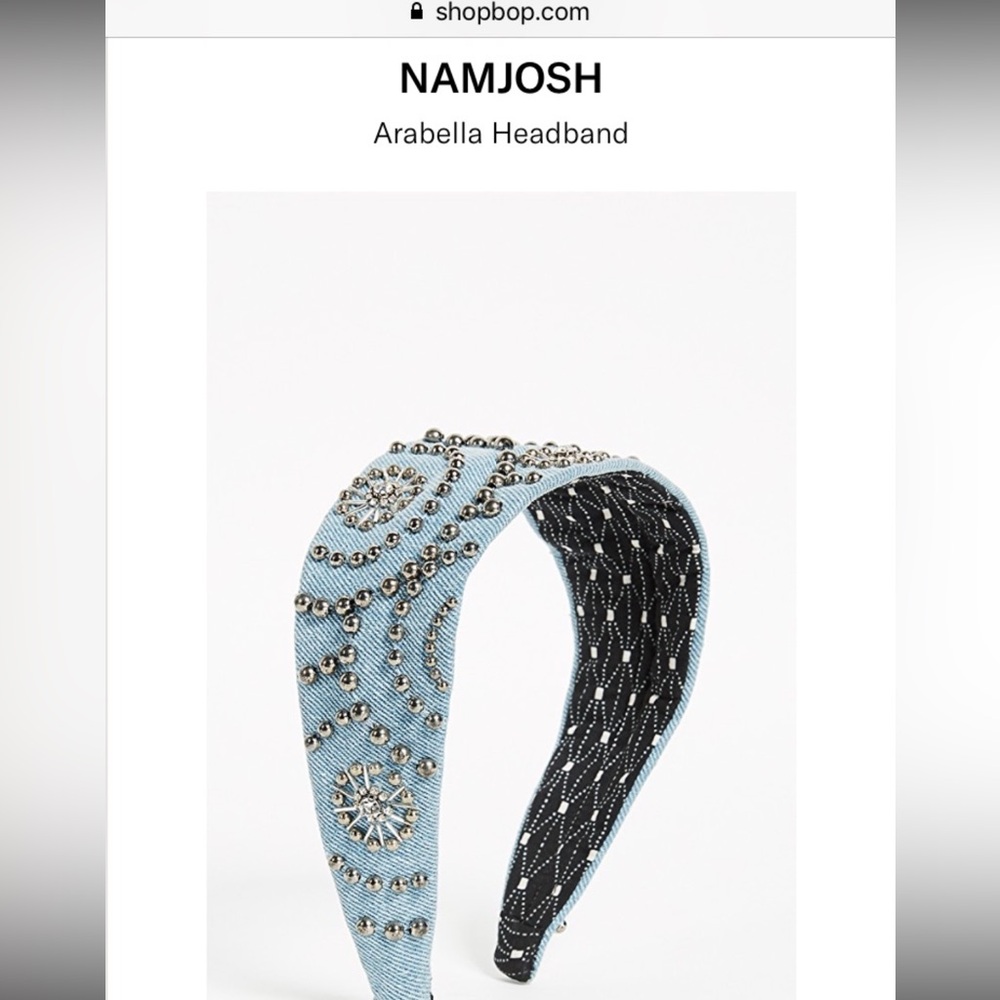 Namjosh denim studded headband